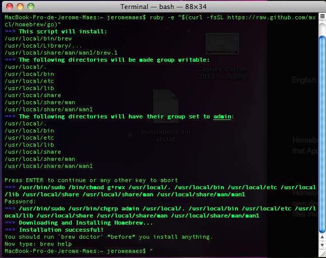 Homebrew has Profiles for the Terminal